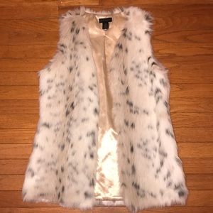 Fur Leopard Print Vest